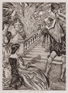 Tolvte natt; eller, hva du vil, akt III, Sc 4 (litho) av Edmund Joseph Sullivan