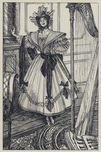 Tennyson, illustrasjon for A Dream of Fair Women and Other Poems av Edmund Joseph after Sullivan