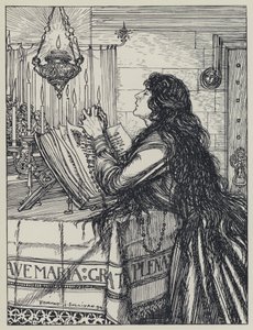 Tennyson, illustrasjon for A Dream of Fair Women and Other Poems