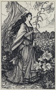 Tennyson, illustrasjon for A Dream of Fair Women and Other Poems av Edmund Joseph after Sullivan