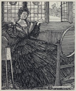 Tennyson, illustrasjon for A Dream of Fair Women and Other Poems av Edmund Joseph after Sullivan