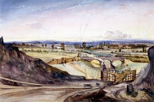 Generell utsikt over Hampstead, London, 1837