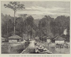 Andamanøyene, Hope Town, med Mount Harriet, som viser bryggen, der Lord Mayo ble knivstukket av Edmund Morison Wimperis