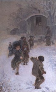 Sigøynerbarn på snøball