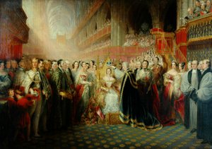 Kroning av dronning Victoria (olje på lerret)