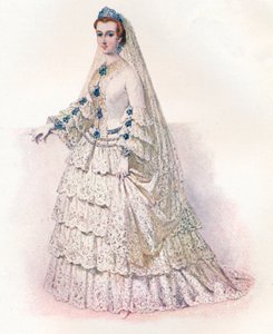 Keiserinne Eugenie i sin brudekjole, 1853, 1902
