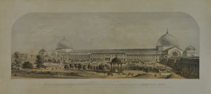 Internasjonal utstilling fra 1862, North Front from the Gardens of the Royal Horticultural Society, 1862 av Edmund Walker