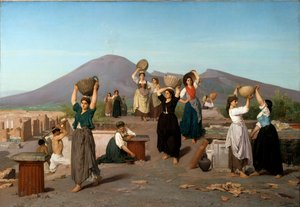 Scene med utgravninger i Pompeii Maleri av Edouard Sain (1830-1910) 1865 Søn. 1,2 x 1,72 m Paris, musee d