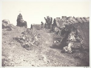 Chaumieres en Auvergne, avec un calvaire, 1852, printed 1978.    1178883   no       norwegian Successfully Translated  Original: Château Noir, 19001904. Translat: Château Noir, 19001904. 1164293 no norwegian Successfully Translated Original: Mound of Butte av Édouard Baldus