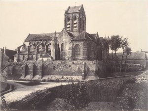 Kirken i Auvers av Édouard Baldus