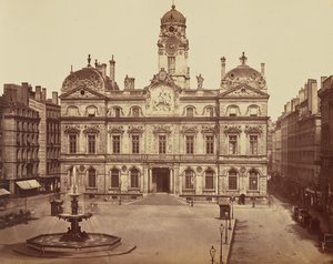 Lyon. Rådhuset av Édouard Baldus