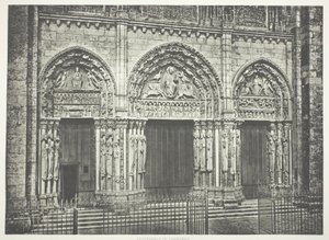 Hovedportalen, Chartres-katedralen av Édouard Baldus