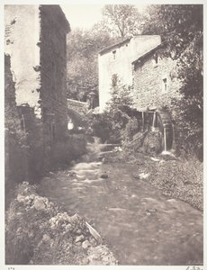 Vannmøller i Auvergne, 1852, trykt 1978. av Édouard Baldus