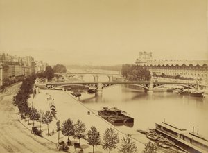 Seinen og Île de la Cité av Édouard Baldus