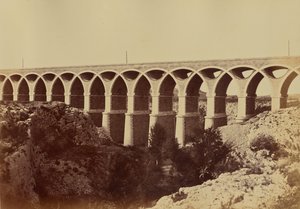 Viadukten i Saint-Chamas av Édouard Baldus