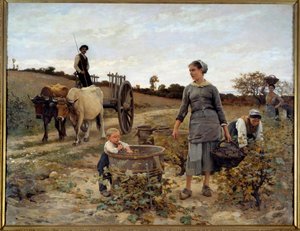 Vinrankehjørne i Languedoc Maleri av Edouard Debat Ponsan (1847-1913) 1886 Søn. 2,02x2,6 m Nantes, Musee des Beaux Arts