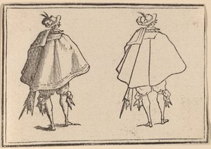 Gentleman in Large Mantle, sett bakfra