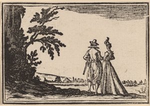 Promenaden av Edouard Eckman after Jacques Callot