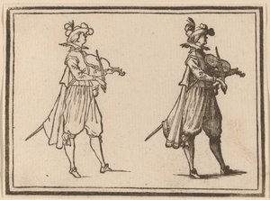 Fiolinist av Edouard Eckman after Jacques Callot