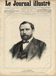 Emile Loubet (1836-1929) i 1892 (president for rådet - innenriksminister) Gravering av Navellier i "The Illustrous Journal" fra 1892