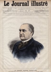 Jerome Bonaparte dit Plon (Plonplon) (1822-1891) (Napoleon-Jerome Bonaparte eller prins Jerome Napoleon), sønn av Jerome Bonaparte (1784-1860) - Gravering av Navellier i "The Illustrous Journal" fra 1891