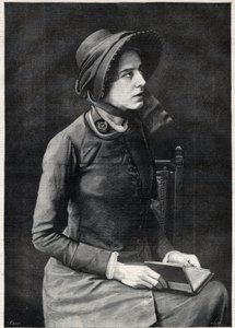 Miss Kate Booth (Catherine Booth-Clibborn (Booth Clibborn), marechale of the Salvation Armee (1858-1955) - Gravering av Navellier i "The Illustrous Diary" fra 1891
