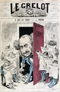 (Tegneserie om avissensur) - av Pépin, i "" Le Grelot"" av 18.02.1877