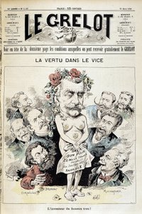 Tegneserie om Panama-skandalen: "Dyd i vice: oppfinneren av det berømte hullet!" - Couv. «Le Grelot» av 26. mars