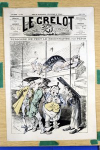 Omslag til "" Le Grelot"", nummer 360, Satirical in Colors av Edouard Guillaumin Pepin