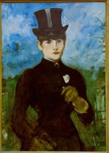 Amazon, blå bakgrunn av Édouard Manet