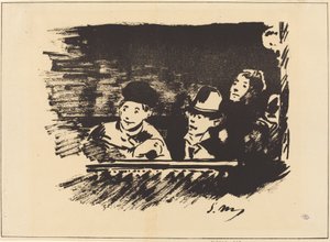 Au Paradis In the Balcony, slutten av 1800-tallet. av Édouard Manet
