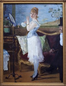 Babe. (Portrett av skuespillerinnen Henriette Hauser, kjent som Citron, i rollen som Nana, prostituert karakter i romaner av Emile Zola (1840-1902). Maleri av Edouard Manet (1832-1883), olje på lerret av Édouard Manet