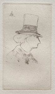 Baudelaire i profil. av Édouard Manet