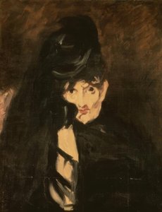 Berthe Morisot i sørgehatt med langt slør av Édouard Manet