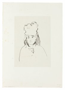 Berthe Morisot i silhuett av Édouard Manet