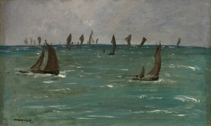Båter ved Berck-sur-Mer av Édouard Manet