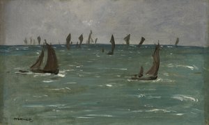 Båter ved Berck-sur-Mer av Édouard Manet
