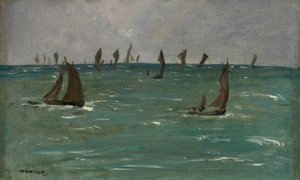 Båter i Berck-sur-Mer, 1873. av Édouard Manet