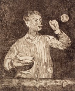 Gutt som blåser såpebobler av Édouard Manet