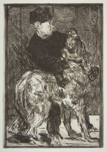 Gutt og hund, 1862. av Édouard Manet