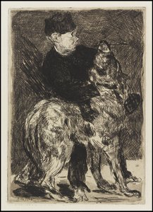 Gutt med hund, 1862 av Édouard Manet