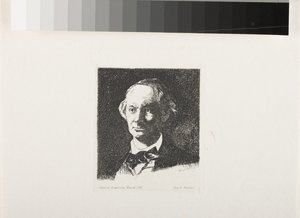 Charles Baudelaire, Full Face III av Édouard Manet