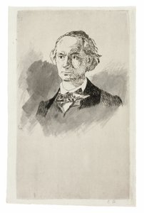 Charles Baudelaire, Full Face III av Édouard Manet