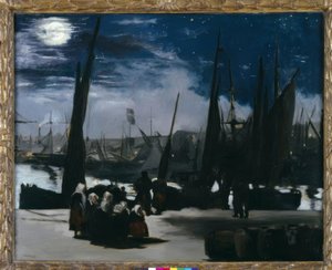 Måneskinn over havnen i Boulogne av Édouard Manet