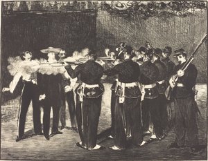 Maximilians død ved Queretaro L'execution de Maximilien, 1867. av Édouard Manet