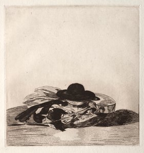 Frontispice for en utgave av Etchings: Hat and Guitar av Édouard Manet