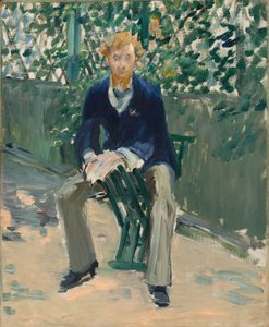 George Moore i kunstnerens hage, ca. 1879. av Édouard Manet