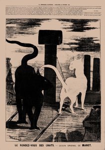 The Meeting of the Cats, 1869. av Édouard Manet