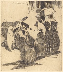 Kø foran slakteren av Édouard Manet