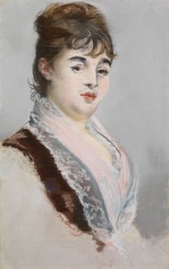 Marie Colombier, ca. 1880 (pastell på grunnet linlerret) av Édouard Manet